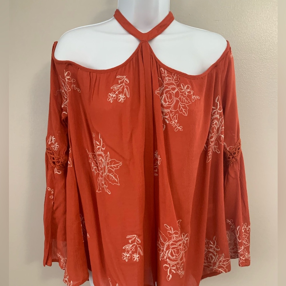 NWT Blushing Heart Embroidered Top